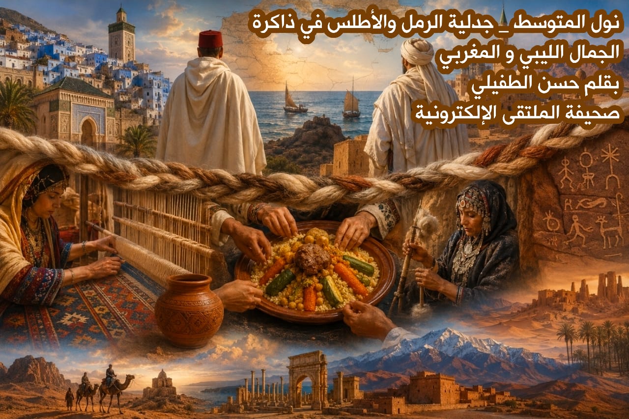 نول المتوسط _ جدلية الرمل والأطلس في ذاكرة الجمال الليبي و المغربي 