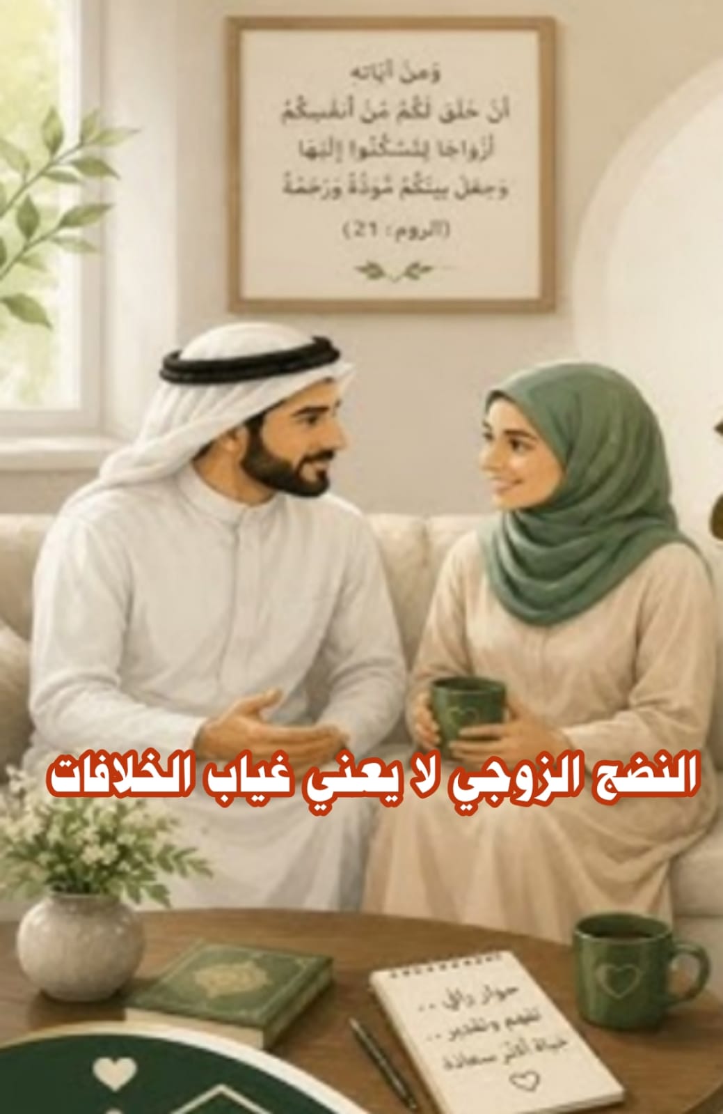 (النضج الزوجي لا يعني غياب الخلافات) 