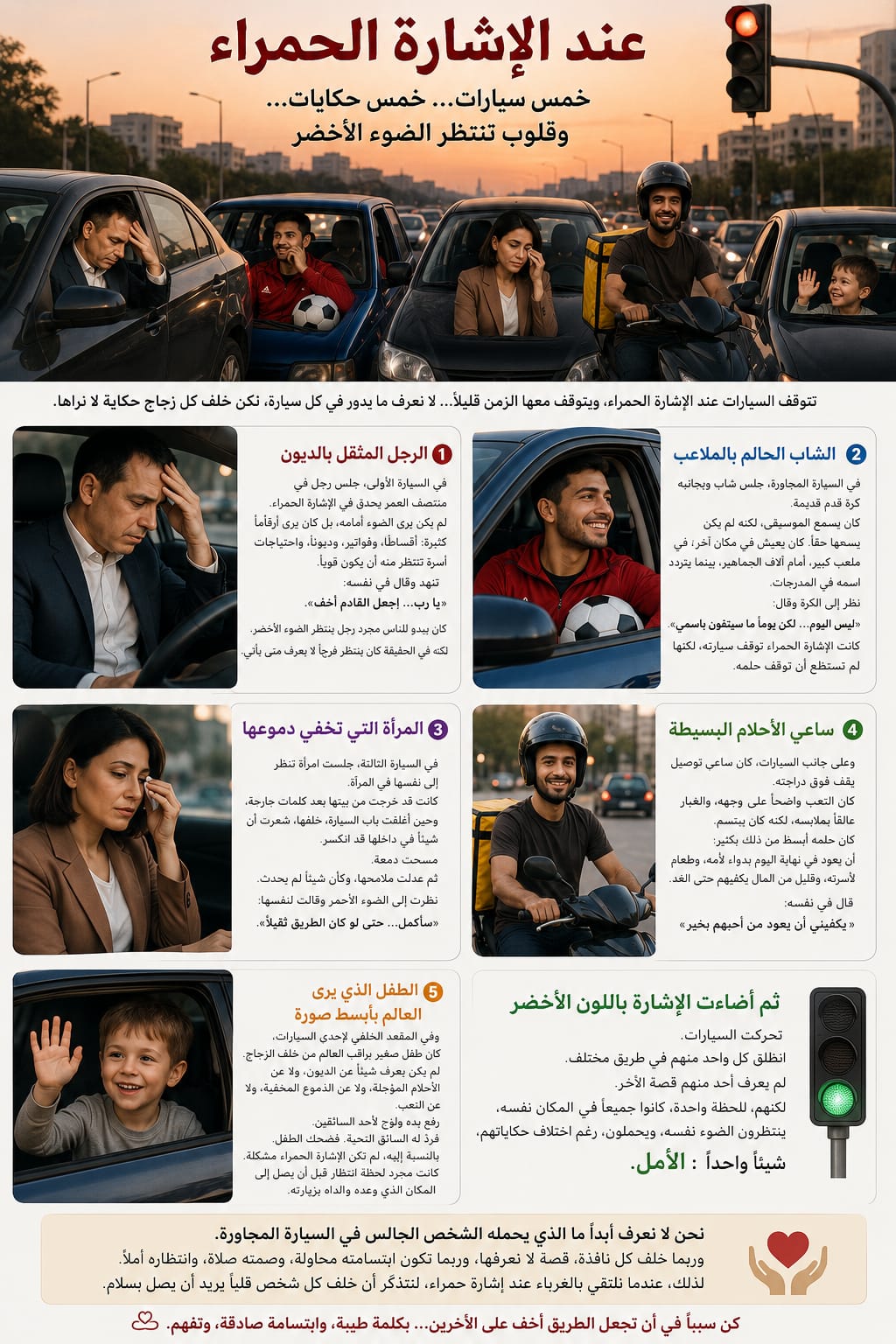  عند الإشارة الحمراء