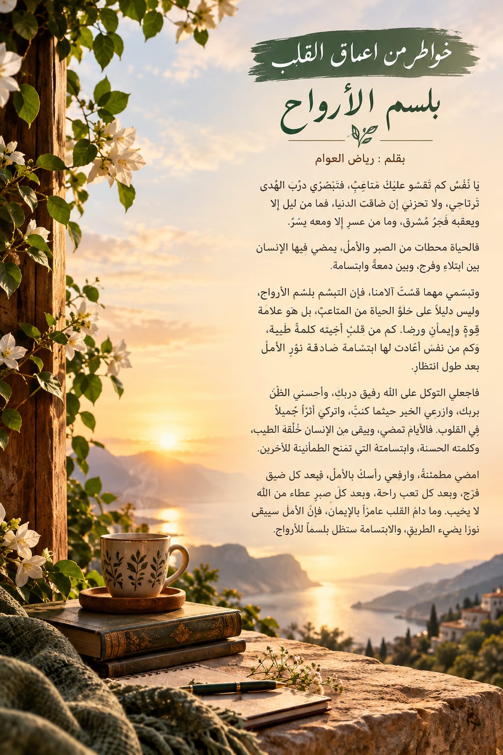 خواطر من اعماق القلب  بلسم الأرواح 